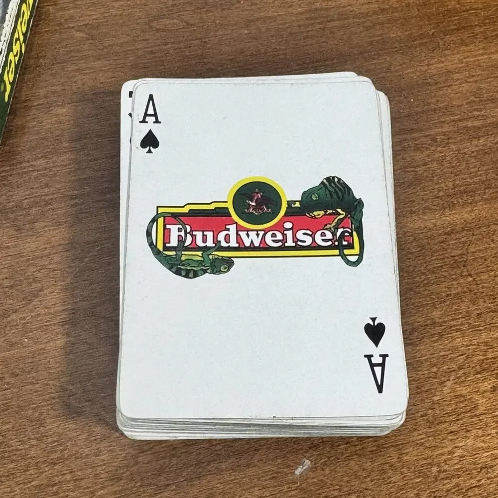 Vintage Budweiser Chameleon Playing Cards Deck Breweriana Beer Advertising USA